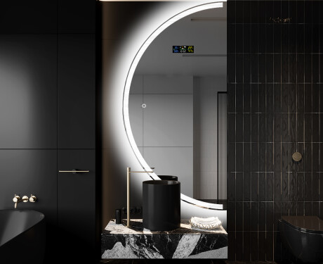 Semi-Circular Mirror with LED illumination D222 | left #9