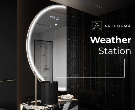 Semi-Circular Mirror with LED illumination D223 #6
