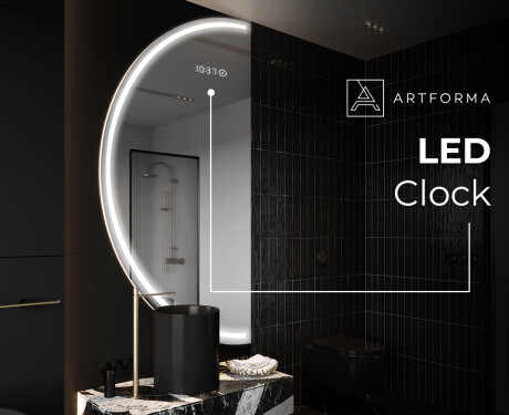 Semi-Circular Mirror with LED illumination D223 #7