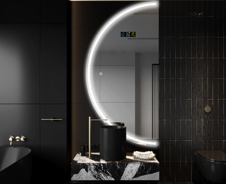 Semi-Circular Mirror with LED illumination D223 #9