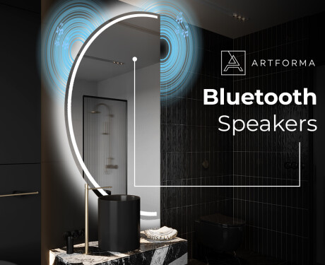 Semi-Circular Mirror with LED illumination D223 | left #5