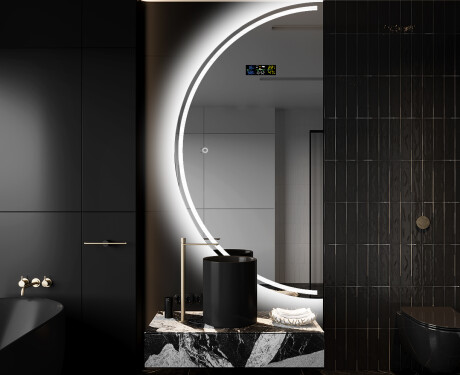 Semi-Circular Mirror with LED illumination D223 | left #9