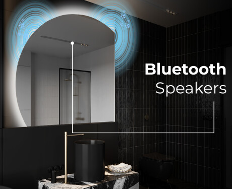 Half Circle Mirror LED lighted wall mirror X221 #5