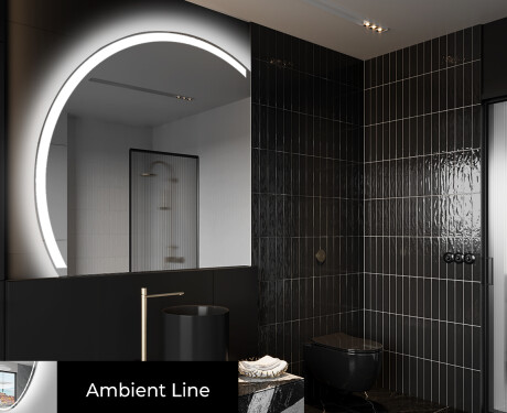 Semi-Circular Mirror with LED illumination X222