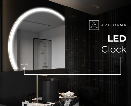 Semi-Circular Mirror with LED illumination X222 #7