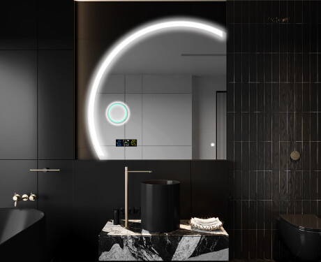 Semi-Circular Mirror with LED illumination X222 #10