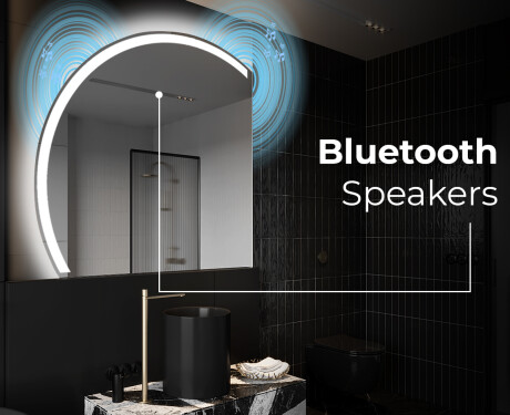 Semi-Circular Mirror with LED illumination X222 #5