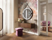 Round hanging mirror with lights L118 #6
