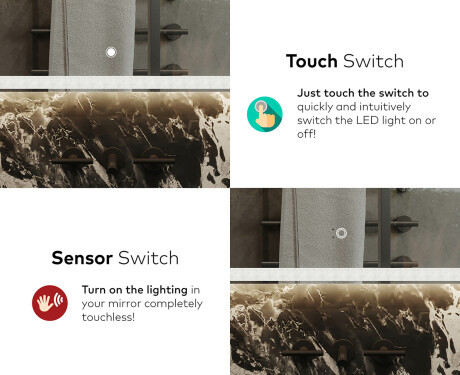 Illuminated Bathroom Mirror LED Lighting L146 #9