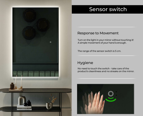 Full length hallway mirror backlit LED L58 #6