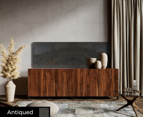 Rounded ornate mirror on wall L171 #6