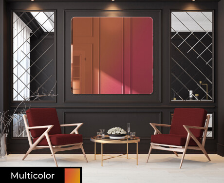 Rounded ornate mirror on wall L171 #7