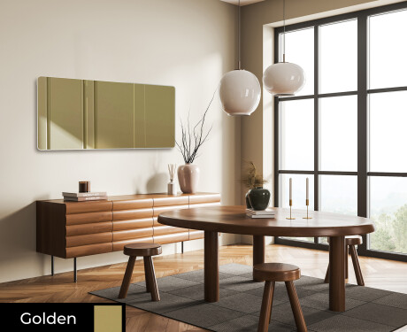 Rounded ornate mirror on wall L171 #8