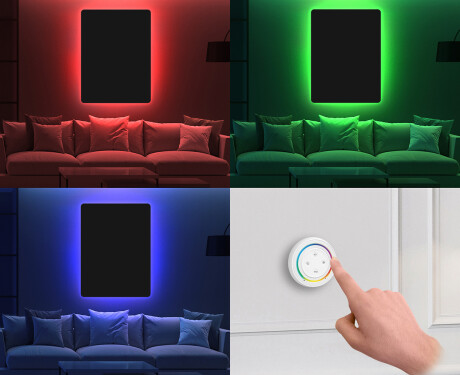 Rounded modern decorative mirrors L172 #11