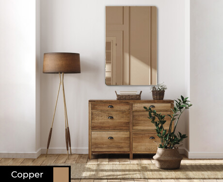 Rounded ornate mirror on wall L174 #2