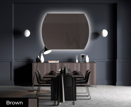 Rounded modern decorative mirrors L177 #4