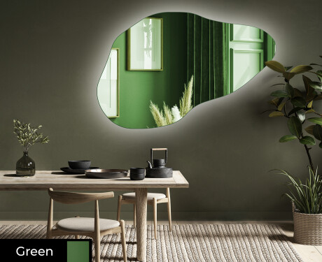 Irregular ornate mirror on wall L180