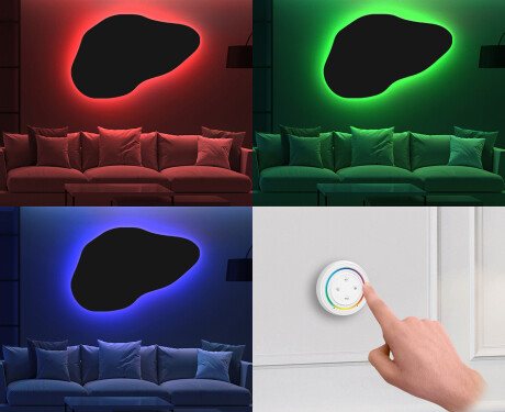 Irregular ornate mirror on wall L180 #11