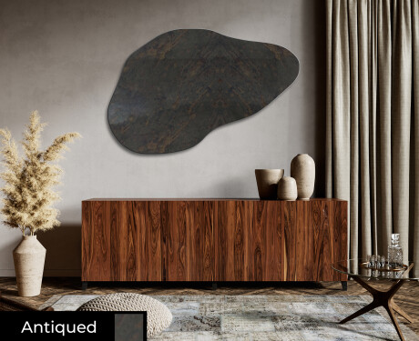 Irregular ornate mirror on wall L180 #6