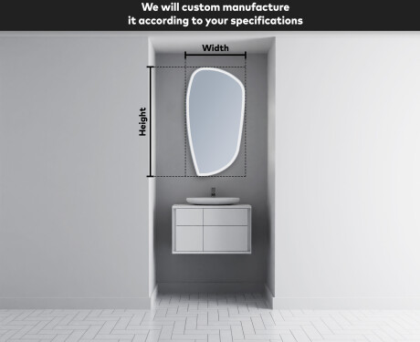 Irregular Mirror LED Lighted decorative design I222 #3