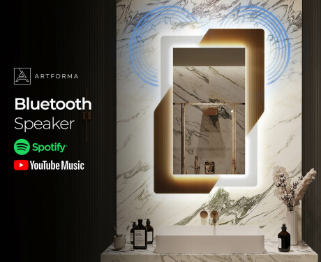 Vertical Designer Backlit LED Mirror - Retro #7