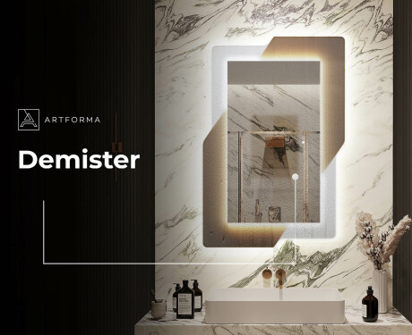 Vertical Designer Backlit LED Mirror - Retro #8