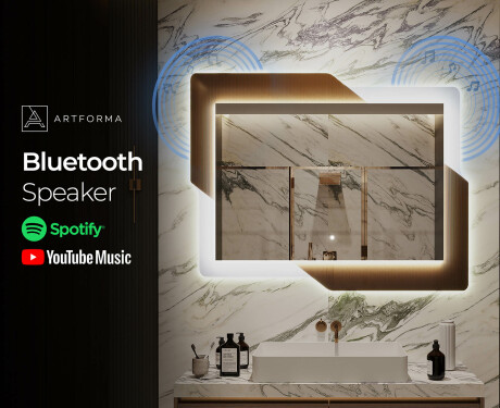 Designer Backlit LED Bathroom Mirror - Retro #7