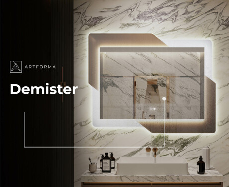 Designer Backlit LED Bathroom Mirror - Retro #8