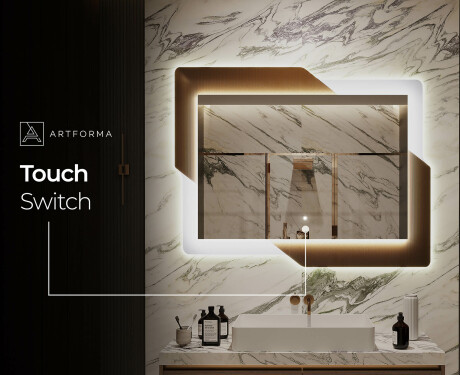 Designer Backlit LED Bathroom Mirror - Retro #9