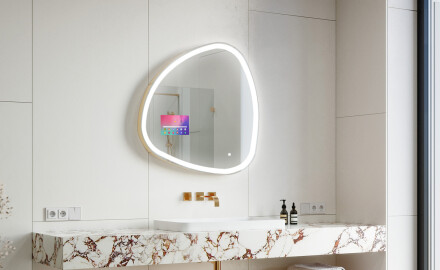 LED Illuminated Irregular Mirorr SMART J222 Google