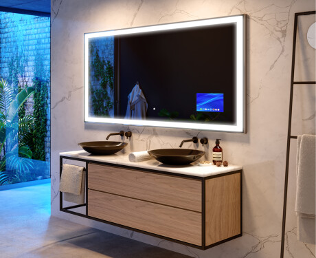 LED Lighted Mirror with SMART Apple Screen L01 #8