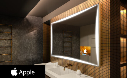 Bathroom LED Lighted Mirror SMART L77 Apple