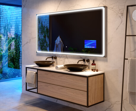 LED Lighted Mirror with SMART Apple Screen L136 #10