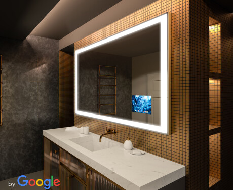 Smart Bathroom Large Mirror With Lights LED L01 #1