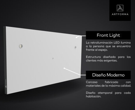 Smart Google Illuminated Bathroom Mirror LED Lighting L02 #11