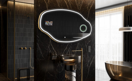 LED Illuminated Irregular Mirorr SMART O223 Google
