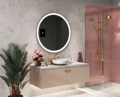 SMART Round Bathroom Mirror LED L76 Apple #11
