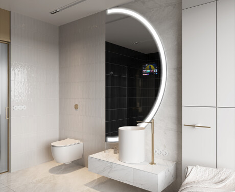 Semi-Circular Magic Mirror LED Lighted A222 Google #9
