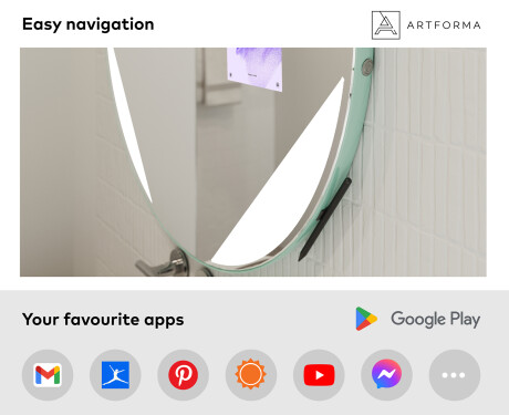 LED Illuminated Round Mirorr SMART L114 Samsung #3