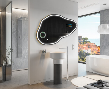 SMART Irregular Bathroom Mirror LED P223 Google #10