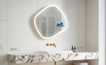 LED Illuminated Irregular Mirorr SMART R222 Google