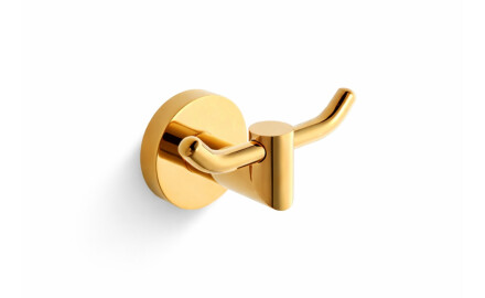 CLASSIC - Double Towel Hook / Shiny Gold