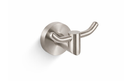 CLASSIC—Double Towel Hook / Brushed Steel