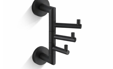 CLASSIC - Towel Hook / Triple Swivel / Matte Black