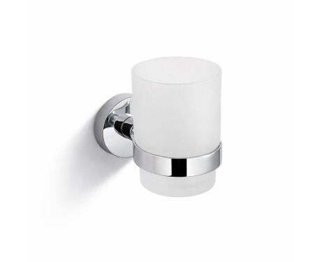 CLASSIC—Cup Holder / Chrome, Frosted Glass