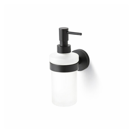 CLASSIC - Liquid Soap Dispenser / Frosted Glass / Matte Black #1