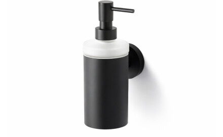 CLASSIC - Liquid Soap Dispenser / Metal Housing, Frosted Glass / Matte Black