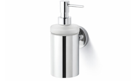 CLASSIC - Liquid Soap Dispenser / Metal Housing, Frosted Glass / Chrome