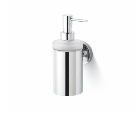CLASSIC - Liquid Soap Dispenser / Metal Housing, Frosted Glass / Chrome