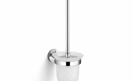 CLASSIC - Wall-mounted toilet brush / frosted glass / chrome